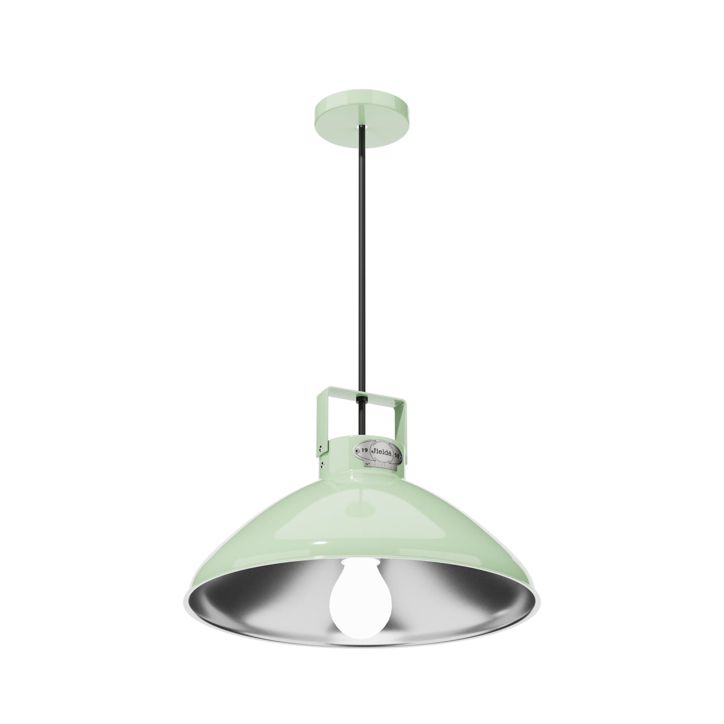 Elegant Taklampe med 30 cm Reflektor i Grønn Vannfarge – Ideal for Stue og Soverom Belysning 3