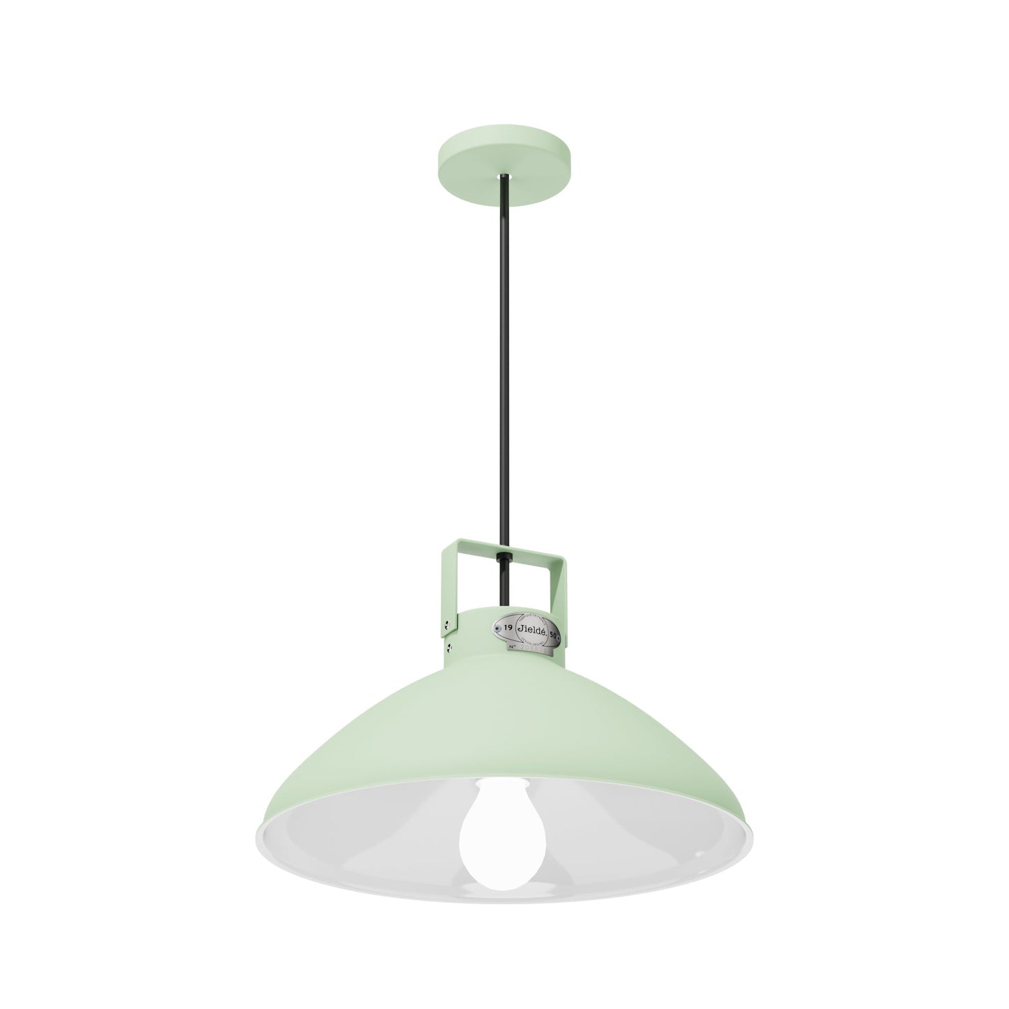 Elegant Taklampe med 30 cm Reflektor i Grønn Vannfarge – Ideal for Stue og Soverom Belysning 4