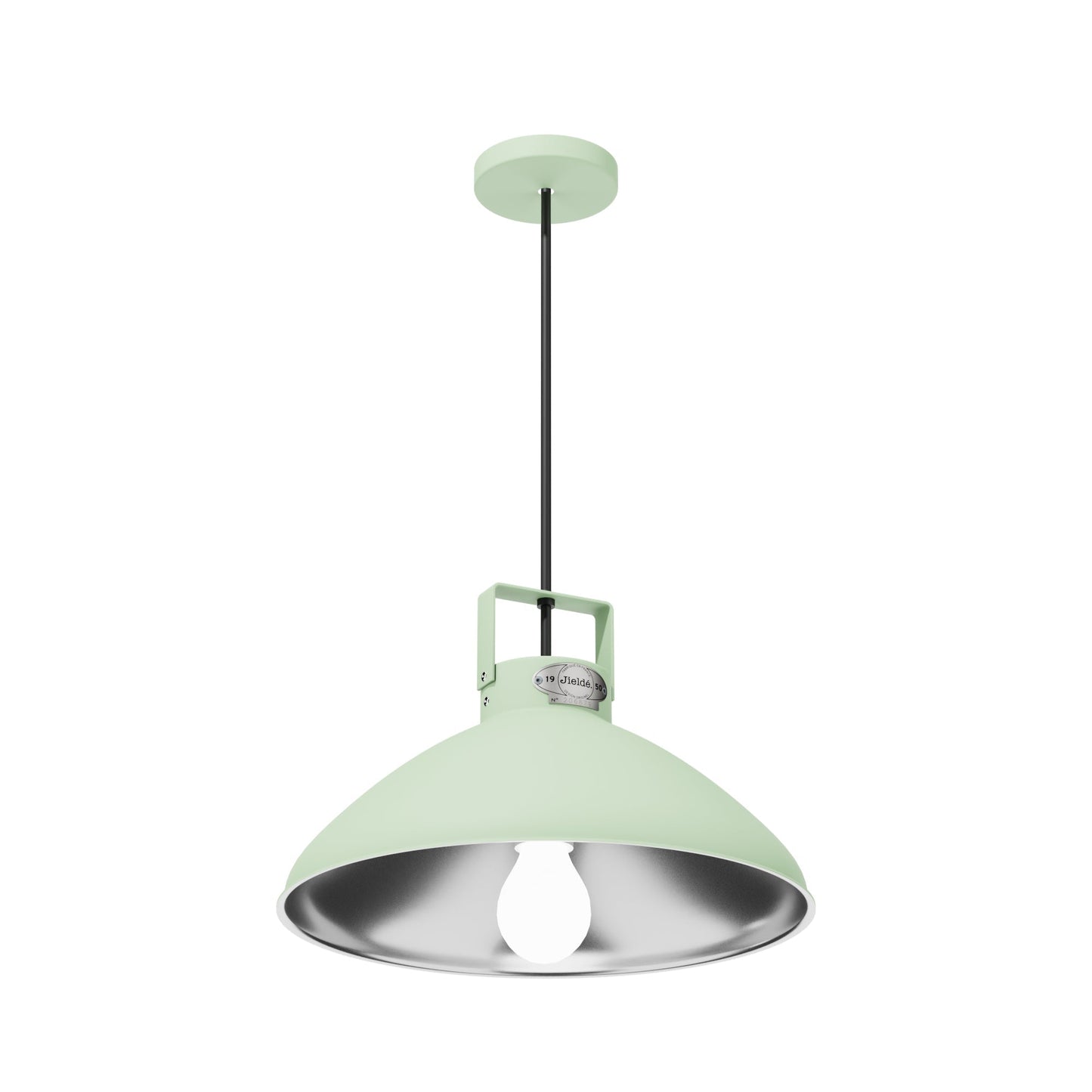 Elegant Taklampe med 30 cm Reflektor i Grønn Vannfarge – Ideal for Stue og Soverom Belysning 6