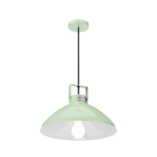 Elegant Taklampe med 30 cm Reflektor i Grønn Vannfarge – Ideal for Stue og Soverom Belysning 1