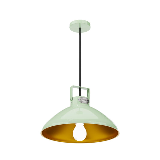Elegant Taklampe med 30 cm Reflektor i Grønn Vannfarge – Ideal for Stue og Soverom Belysning 2